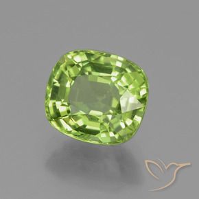 Peridoto Verde médio Natural 2.37ct, Almofada, VVS-VS