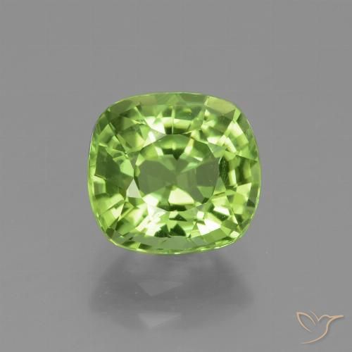 2.14ct Natural Verde amarelado Peridoto, Almofada, VVS-VS
