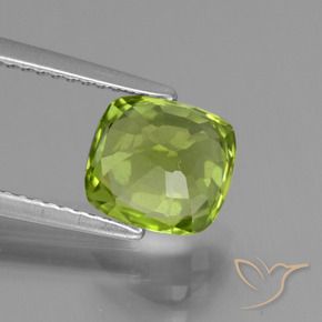 Peridoto Verde médio Natural 2.33ct, Almofada, VS