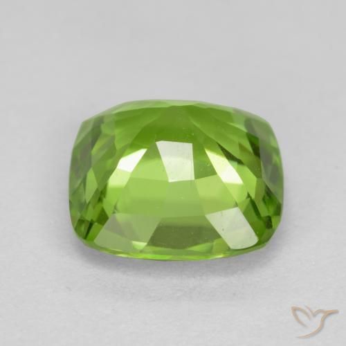 Peridoto Verde médio Natural 2.22ct, Almofada, VS