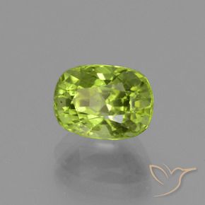Peridoto Verde médio Natural 2.45ct, Almofada, VS