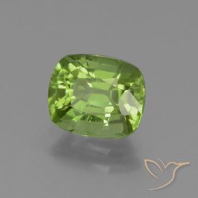 Peridoto verde vivo Natural 1.92ct, Almofada, VS