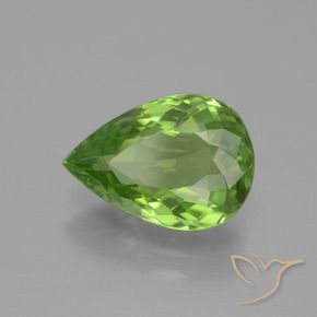 Peridoto Verde médio Natural 3.60ct, Formato de pêra, VS