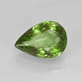 Peridoto verde natural 3,40ct, formato de pêra, VS