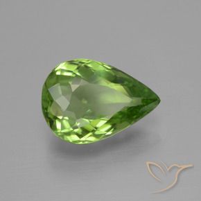 Peridoto Verde médio Natural 3.18ct, Formato de pêra, VVS-VS