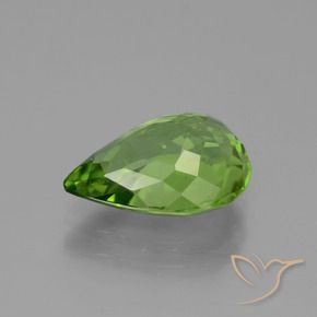 Peridoto Verde médio Natural 3.18ct, Formato de pêra, VVS-VS