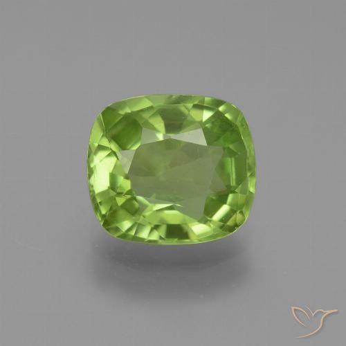 2.48ct Natural verde vivo Peridoto, Almofada, VS
