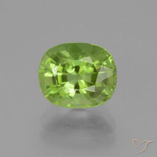 2.47ct Natural Verde amarelado Peridoto, Almofada, VS