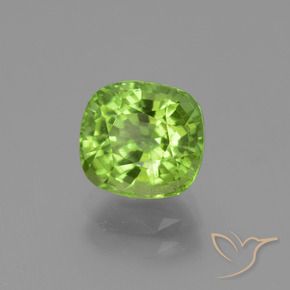 Peridoto Verde médio Natural 2.40ct, Almofada, VS