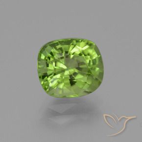 Peridoto Verde médio Natural 2.41ct, Almofada, VVS-VS