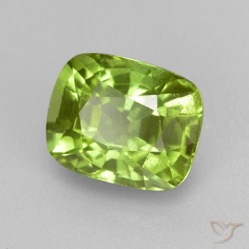 Peridoto Verde amarelado Natural 2.29ct, Almofada, VS