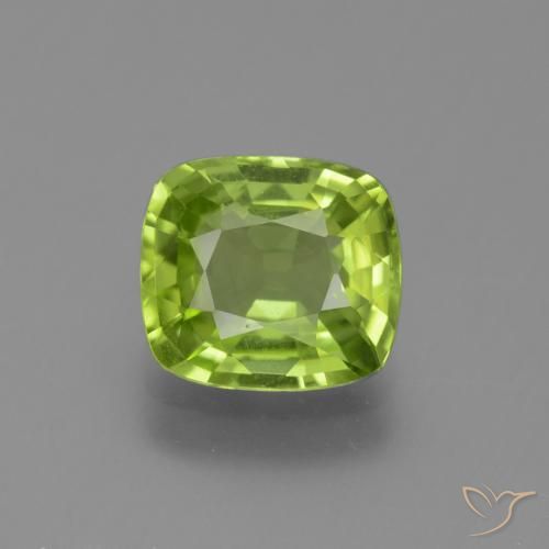 2.22ct Natural verde vivo Peridoto, Almofada, VS