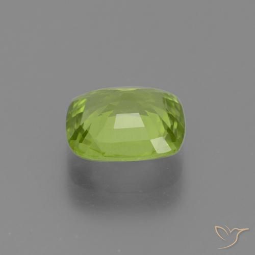 Peridoto verde vivo Natural 2.22ct, Almofada, VS