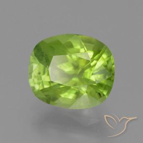 Peridoto Verde amarelado Natural 2.40ct, Almofada, VS-SI