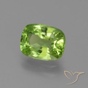 Peridoto Verde médio Natural 2.48ct, Almofada, VS