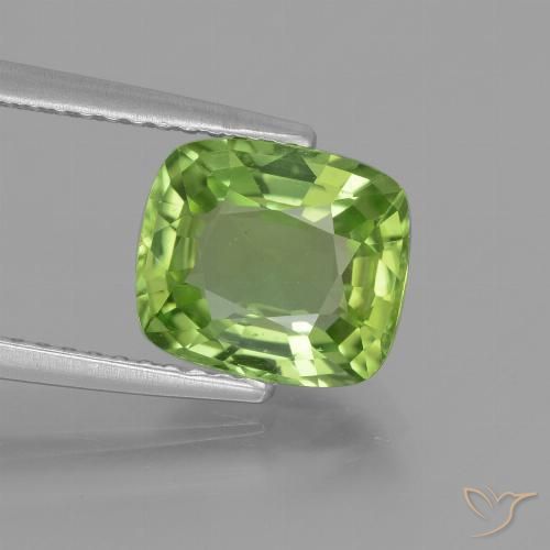 2.48ct Natural Verde médio Peridoto, Almofada, VS
