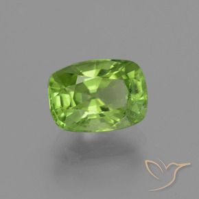 Peridoto verde vivo Natural 2.43ct, Almofada, VS