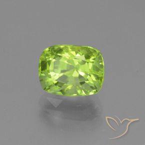 Peridoto Verde Médio-Claro Natural 2.05ct, Almofada, VVS-VS