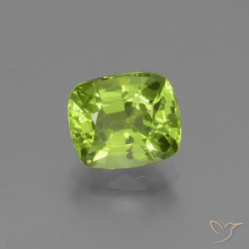 1.90ct Natural Verde médio Peridoto, Almofada, VVS-VS