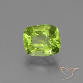 Peridoto Verde médio Natural 1.90ct, Almofada, VVS-VS