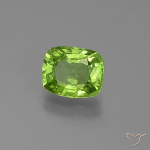 Peridoto Verde médio Natural 1.91ct, Almofada, VS