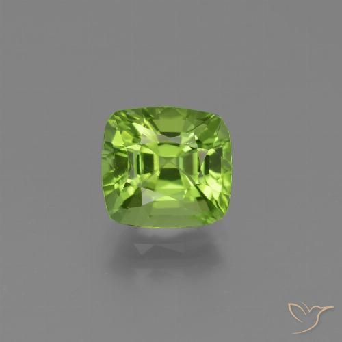 2.00ct Natural Verde médio Peridoto, Almofada, VVS-VS