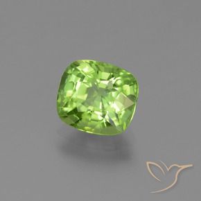 Peridoto verde vivo Natural 1.92ct, Almofada, VS