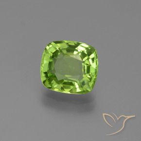 Peridoto verde vivo Natural 2.14ct, Almofada, VS
