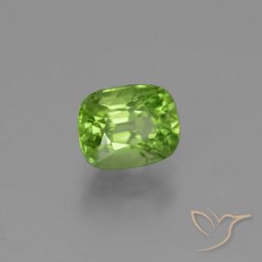 Peridoto verde vivo Natural 1.98ct, Almofada, VS