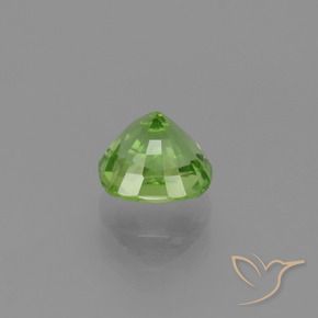 Peridoto verde vivo Natural 2.17ct, Almofada, VS-SI