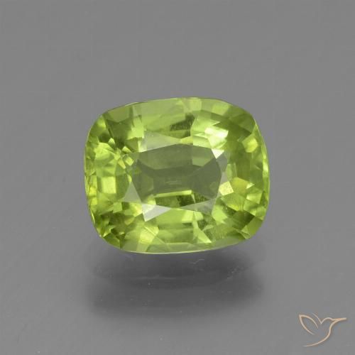1.80ct Natural Verde Vivo Claro Peridoto, Almofada, VS-SI