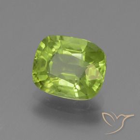 Peridoto Verde Vivo Claro Natural 1.80ct, Almofada, VS-SI