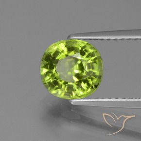 Peridoto Verde Vivo Claro Natural 2,00ct, Corte Oval, VS-SI