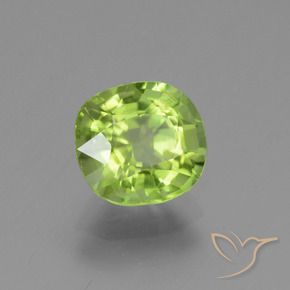 Peridoto Verde amarelado Natural 1.95ct, Almofada, VS