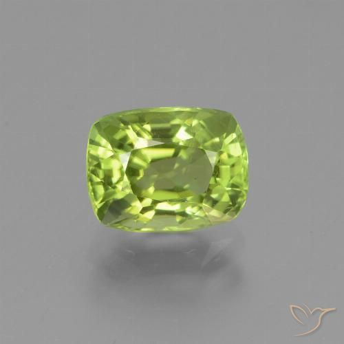 2.04ct Natural Verde médio Peridoto, Almofada, VS
