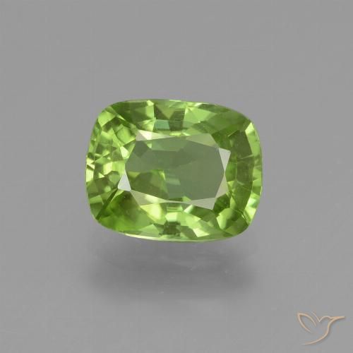2.08ct Natural Verde amarelado Peridoto, Almofada, VS