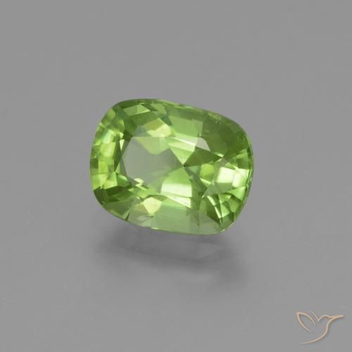 Peridoto Verde médio Natural 2.47ct, Almofada, VS