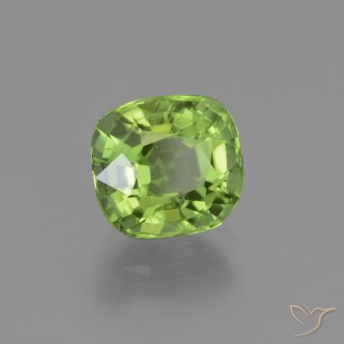 Peridoto verde vivo Natural 2.06ct, Almofada, VS