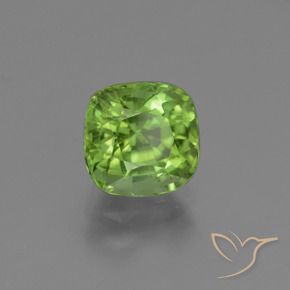 Peridoto verde vivo Natural 2.00ct, Almofada, VS