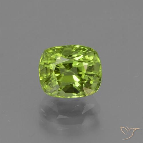 2.09ct Natural verde vivo Peridoto, Almofada, VS