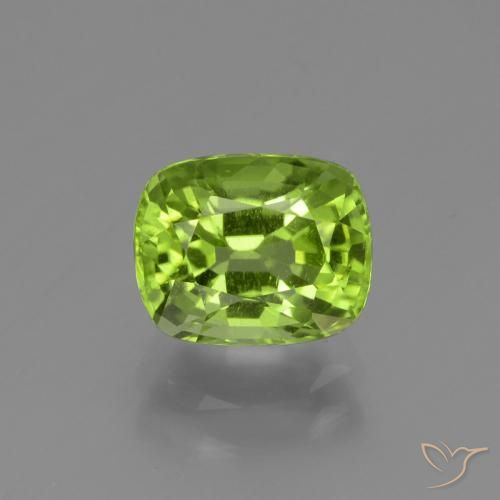 2.19ct Natural verde vivo Peridoto, Almofada, VS