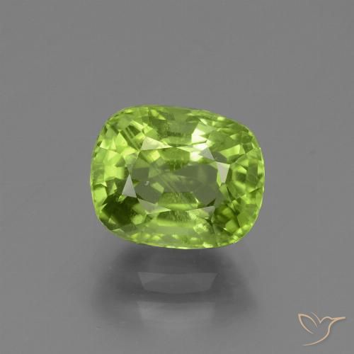 2.37ct Natural Verde amarelado Peridoto, Almofada, VS-SI