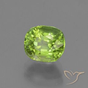 Peridoto Verde médio Natural 2.27ct, Almofada, VS