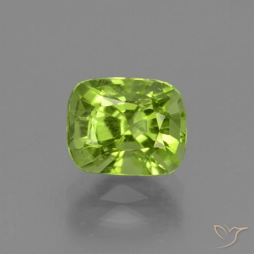2.13ct Natural Verde médio Peridoto, Almofada, VS-SI