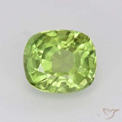 2.24ct Natural Verde Vivo Claro Peridoto, Almofada, VS