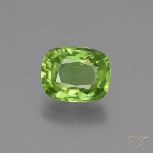 2.25ct Natural verde vivo Peridoto, Almofada, VS