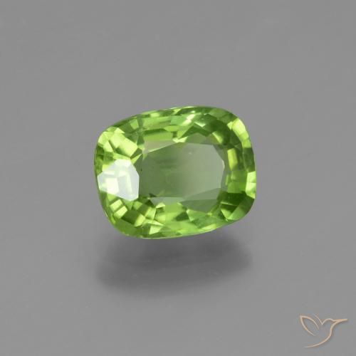 Peridoto verde vivo Natural 2.25ct, Almofada, VS