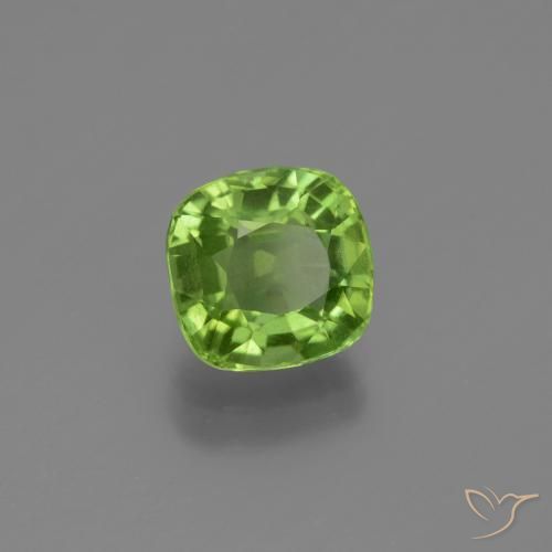 Peridoto verde vivo Natural 2.00ct, Almofada, VS