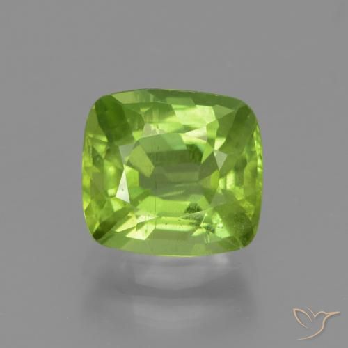 2.25ct Natural Verde médio Peridoto, Almofada, VS