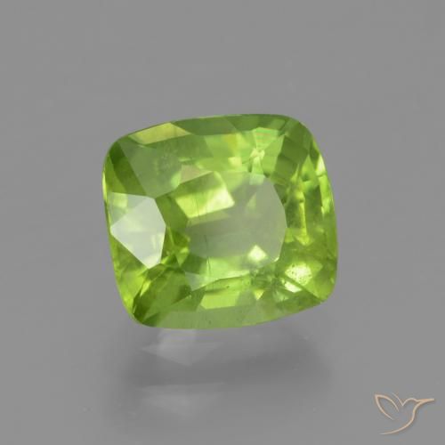 Peridoto Verde médio Natural 2.25ct, Almofada, VS